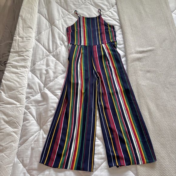 Wrangler Striped, Wide Leg Romper Jumpsuit - Picture 5 of 6